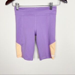 Nike Big Kids' Trophy Training Athletic Shorts Purple/Orange Size Medium